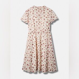 Torrid White and Red Floral Mini Dress